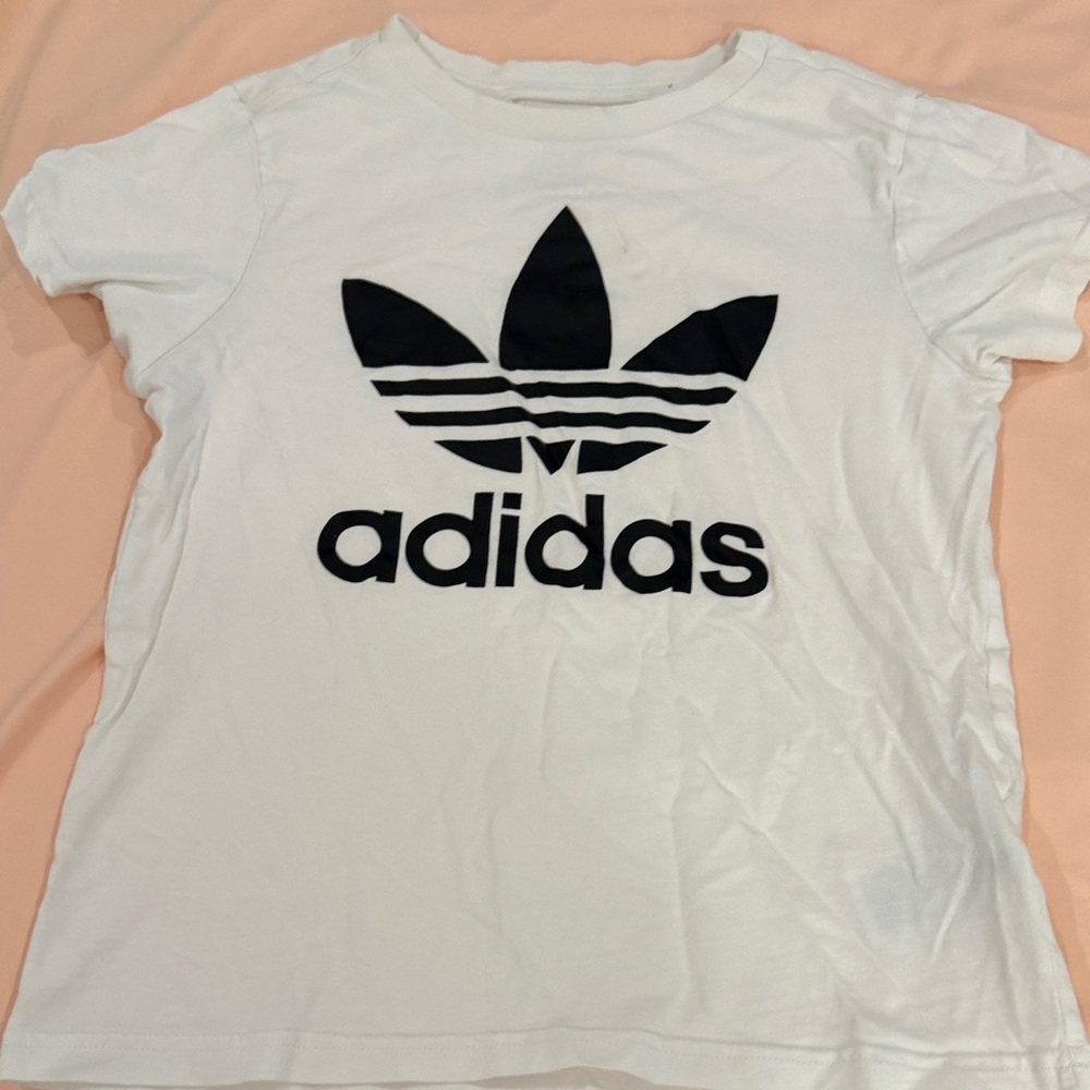 Adidas Tee with Black Trefoil Logo